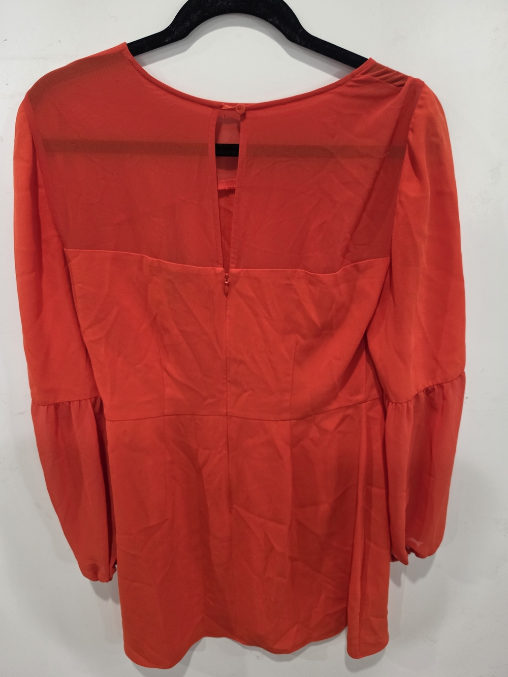 BCBGMaxAzria Vibrant Red Long-Sleeve A-Line Dress Size M - Picture 6 of 13